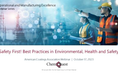 WEBINAR: Safety First! Best Practices in Environmental, Health and Safety