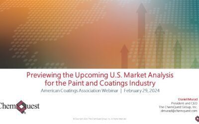 WEBINAR: Previewing the U.S. Market Analysis for the Paint and Coatings Industry