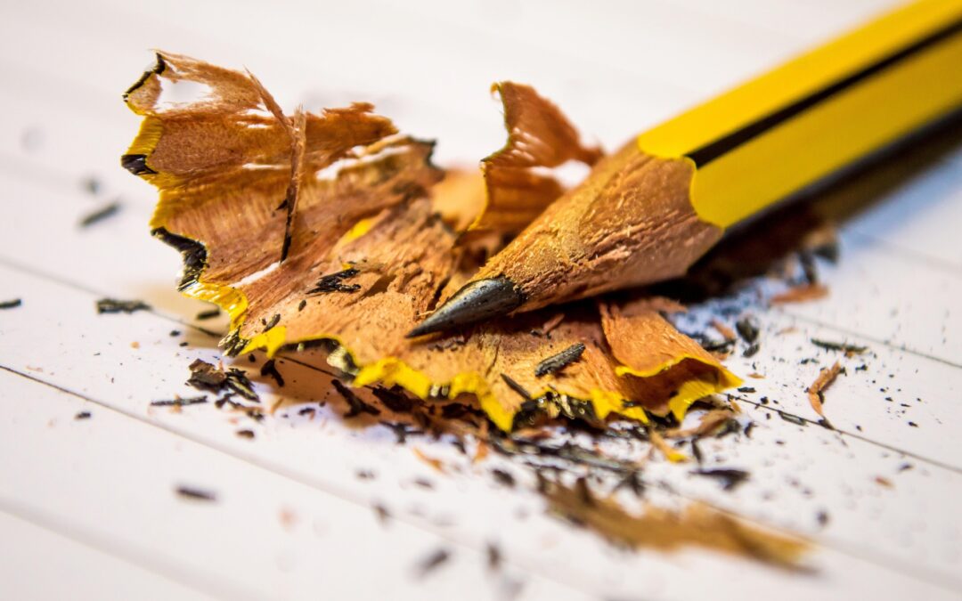 close-up of sharpened pencil